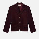 FRAME - The Velvet Smart Blazer -- Cabernet