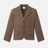 FRAME - The Plaid Smart Blazer -- Brown Multi