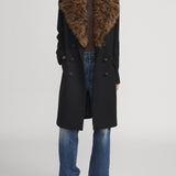 FRAME - The Shearling Classic Coat -- Black