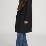 FRAME - The Shearling Classic Coat -- Black