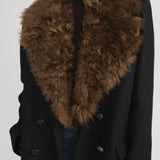FRAME - The Shearling Classic Coat -- Black
