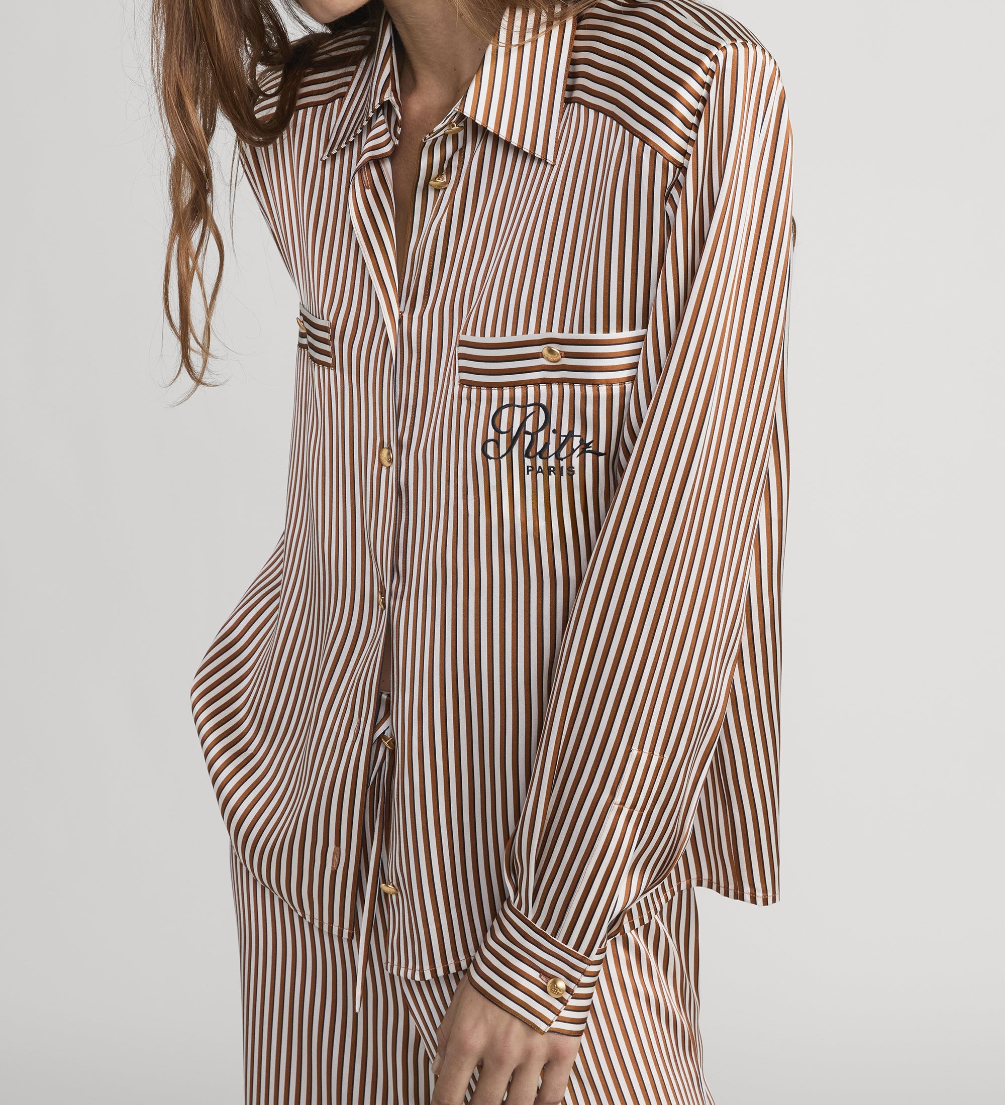 FRAME - Ritz Striped Pajama Shirt