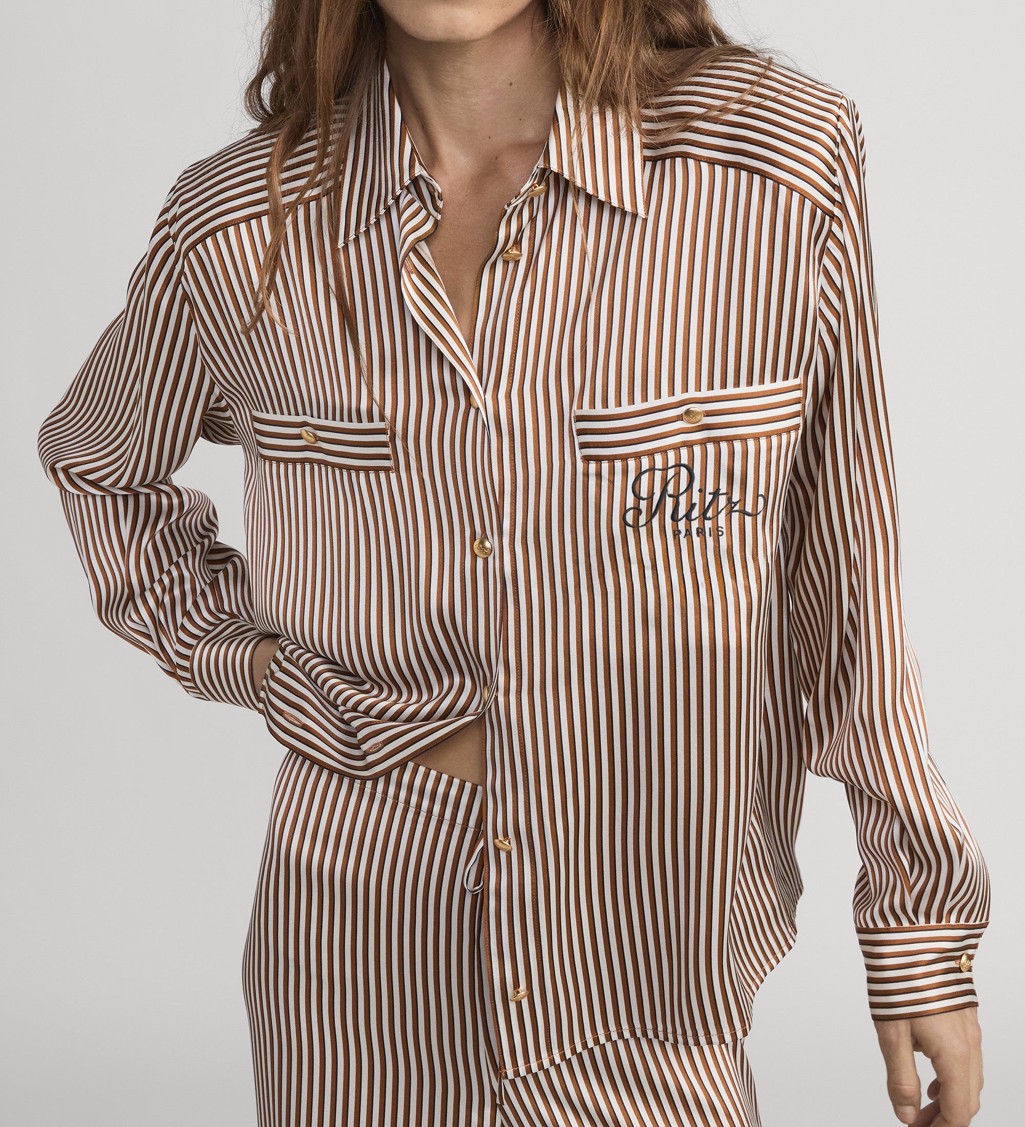 FRAME - Ritz Striped Pajama Shirt