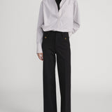 FRAME - The Slim Palazzo Trouser -- Black