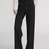 FRAME - The Slim Palazzo Trouser -- Black