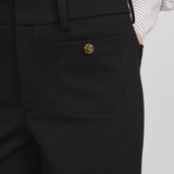 FRAME - The Slim Palazzo Trouser -- Black