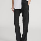 FRAME - The Sleek Trouser -- Black Pinstripe