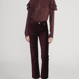 FRAME - The Silk Cape Blouse -- Cabernet