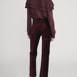 FRAME - The Silk Cape Blouse -- Cabernet