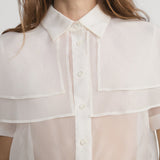 FRAME - The Organza Cape Top