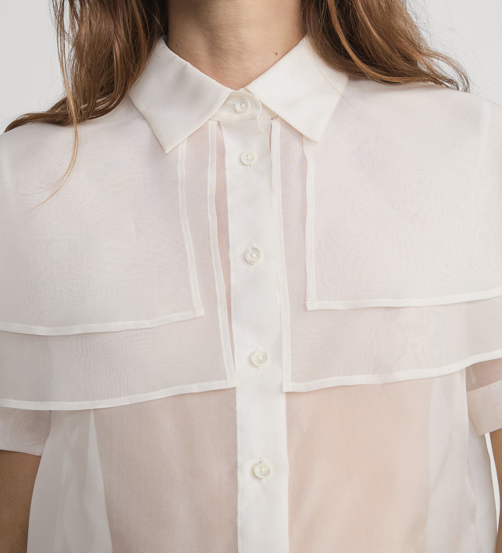 FRAME - The Organza Cape Top