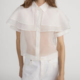 FRAME - The Organza Cape Top