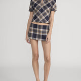 FRAME - The Checkmate Top -- Navy Multi