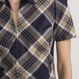 FRAME - The Checkmate Top -- Navy Multi