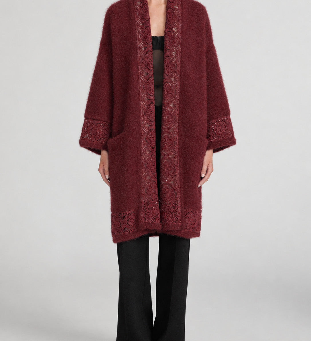 FRAME - The Brushed Embroidered Coat