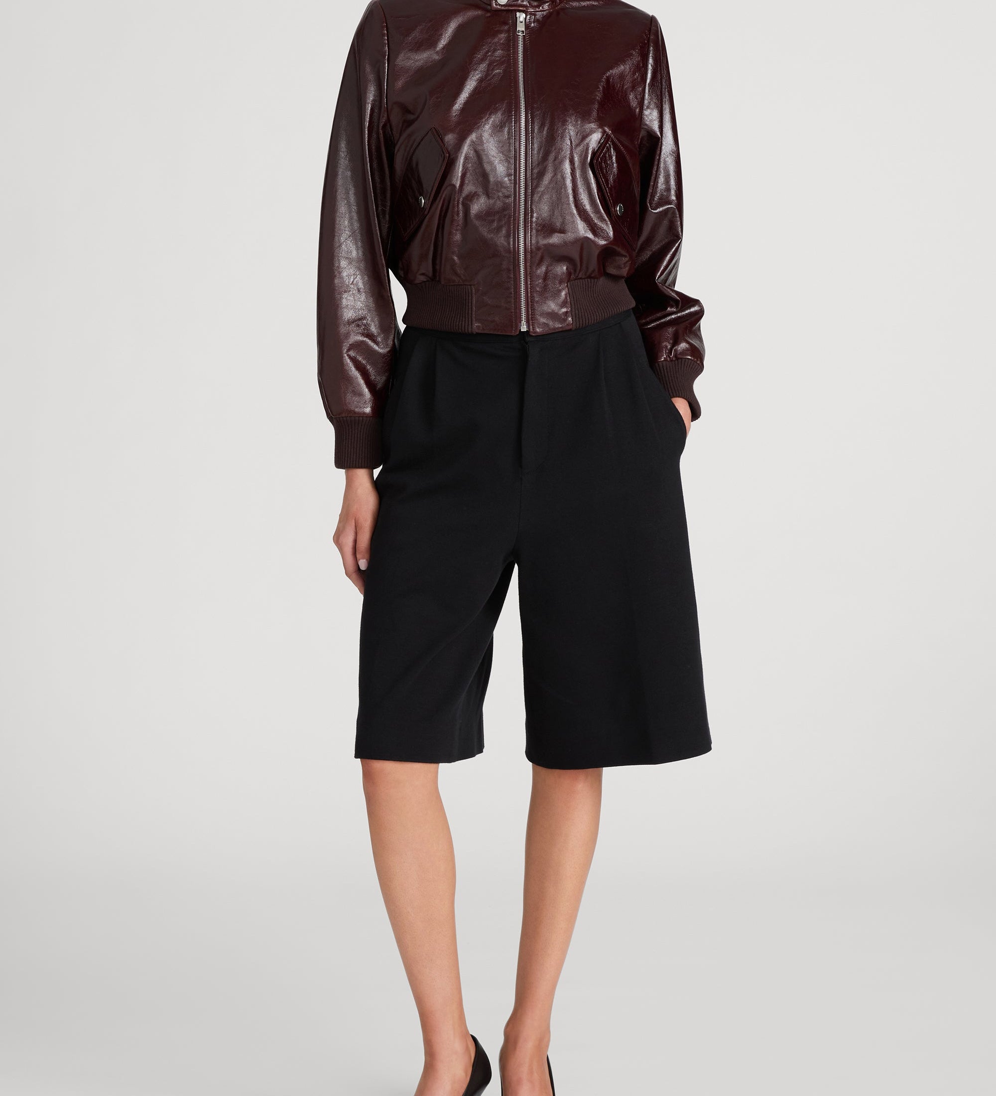 FRAME - The Patent Leather Harrington Jacket