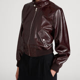 FRAME - The Patent Leather Harrington Jacket