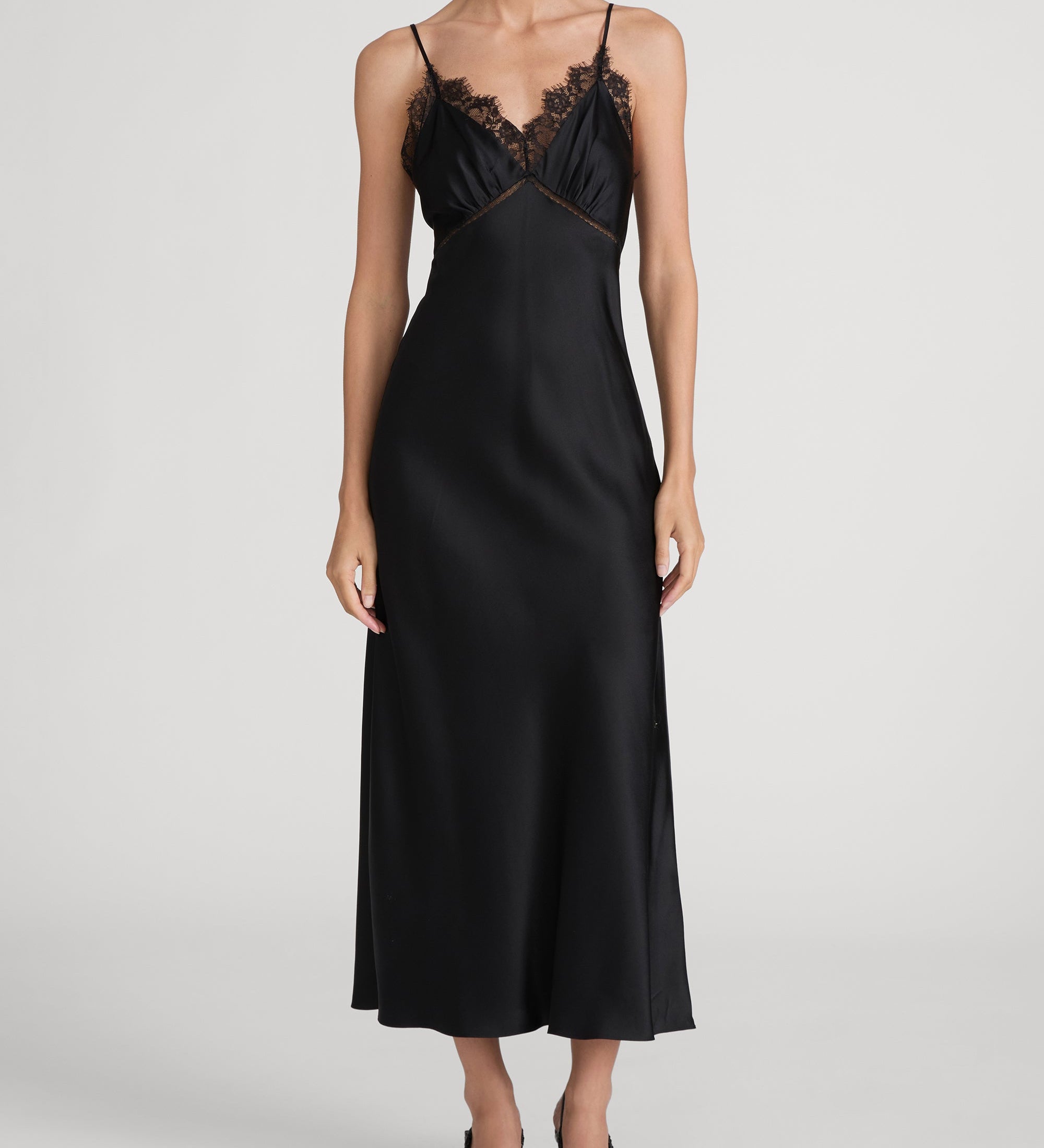 FRAME - The Silk Lace Slip Dress
