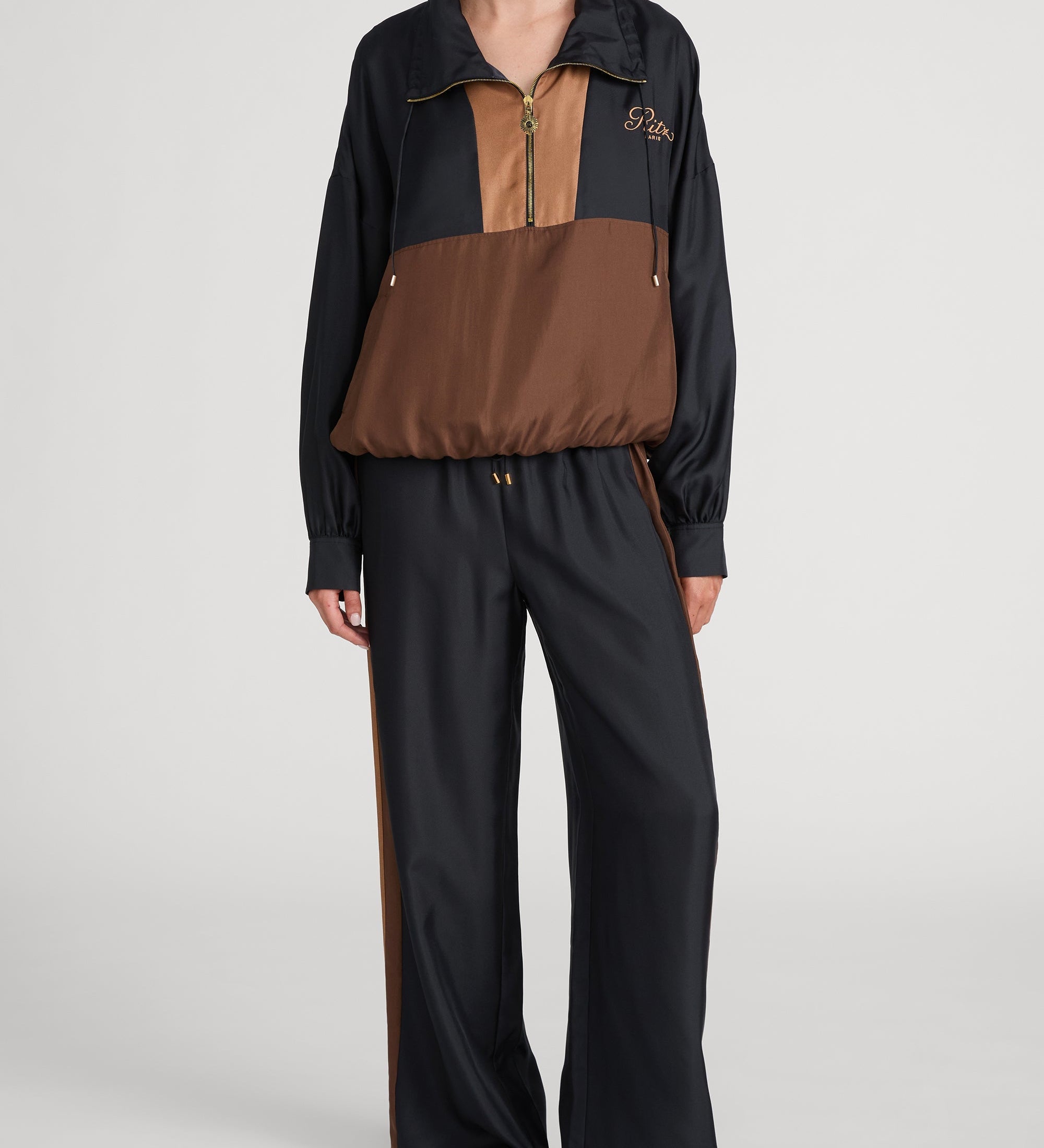 FRAME - The Ritz Silk Half Zip Jacket
