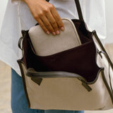 Metier - Wristlet Clutch Natural Linen With Elvis Cacao