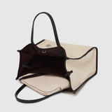 Metier - Wristlet Clutch Natural Linen With Elvis Cacao