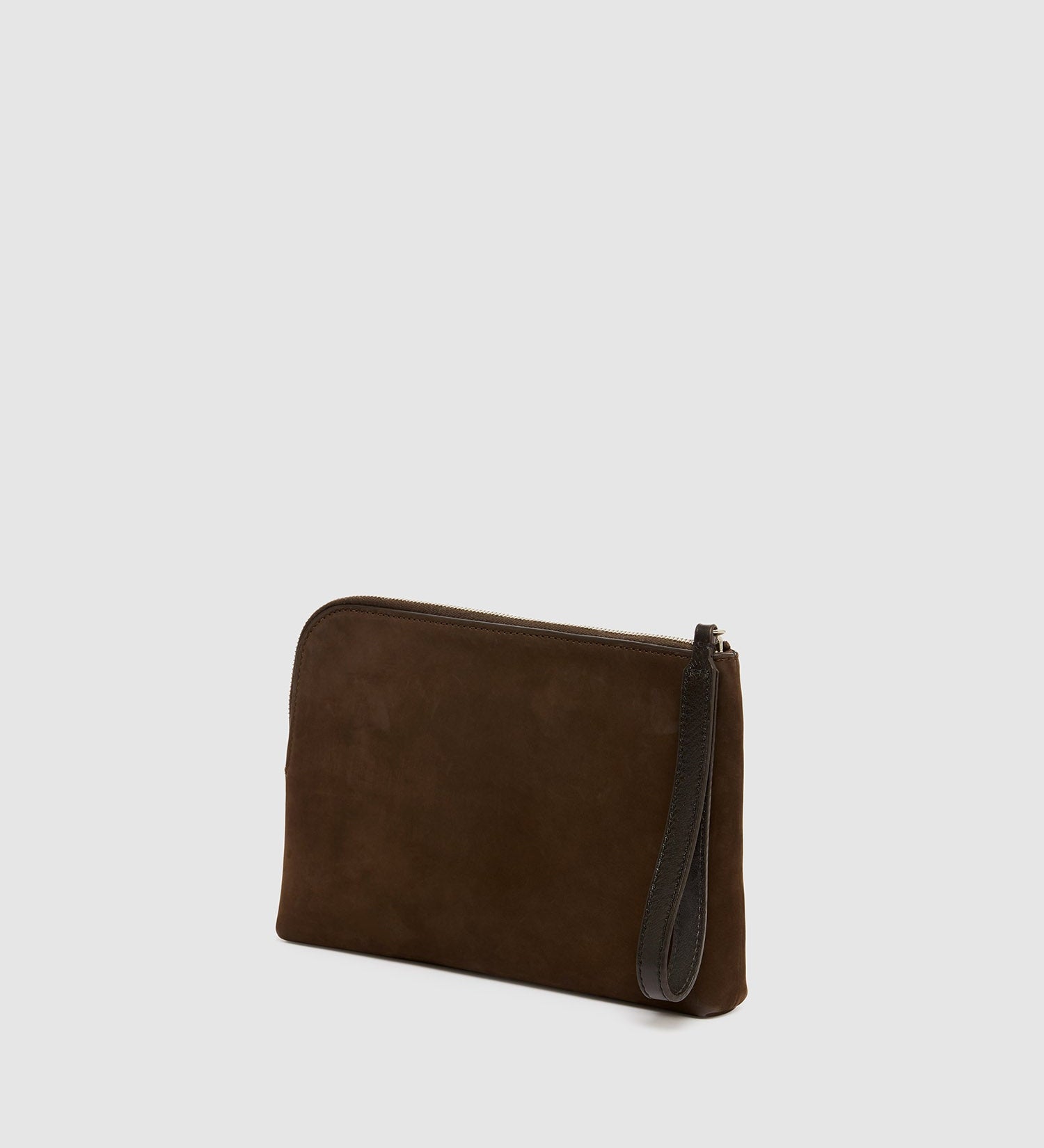 Metier - Wristlet Clutch Nubuck Chocolate with Elvis Cacao