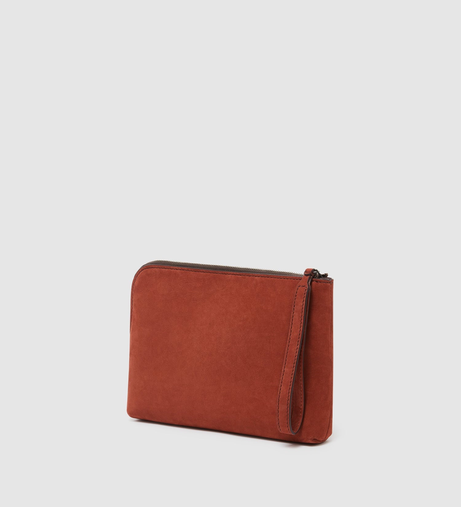 Metier - Wristlet Clutch Nubuck Rust