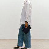Metier - Wristlet Clutch Nubuck Navy