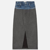 FRAME - Le Mix Midaxi Skirt -- Malibu Herringbone