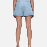 FRAME - Pleated Wide Cuff Short -- Rhythm
