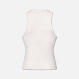 FRAME - Rib Scoop Neck Tank -- White