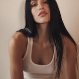 FRAME - Rib Scoop Neck Tank -- White