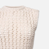 FRAME - Tape Yarn Sweater Vest -- Cream