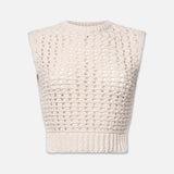 FRAME - Tape Yarn Sweater Vest -- Cream