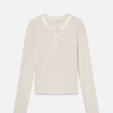 FRAME - The Satin Trim Rib Henley