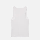 FRAME - Rib Scoop Neck Tank -- White