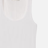 FRAME - Rib Scoop Neck Tank -- White