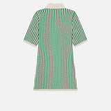 FRAME - The Cable Polo Dress -- Kelly Green Multi