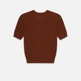 FRAME - The Cashmere Pointelle Cardi -- Chestnut