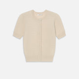 FRAME - The Cashmere Pointelle Cardi -- Cream