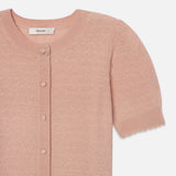 FRAME - The Cashmere Pointelle Cardi -- Light Pink