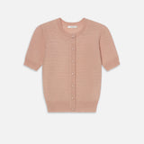 FRAME - The Cashmere Pointelle Cardi -- Light Pink