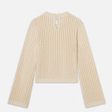 FRAME - The Crochet Bell Sweater -- Alabaster