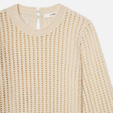 FRAME - The Crochet Bell Sweater -- Alabaster