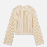 FRAME - The Crochet Bell Sweater -- Alabaster