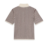 FRAME - The Cable Polo -- Burgundy Multi