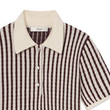 FRAME - The Cable Polo -- Burgundy Multi