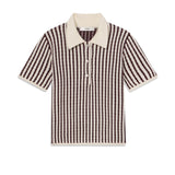 FRAME - The Cable Polo -- Burgundy Multi