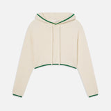 FRAME - The Cable Hoodie -- Kelly Green Multi