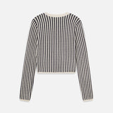 FRAME - The Cable Cardi -- Navy Multi